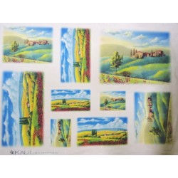 carta di riso per decoupage 30x42 paesaggi toscani