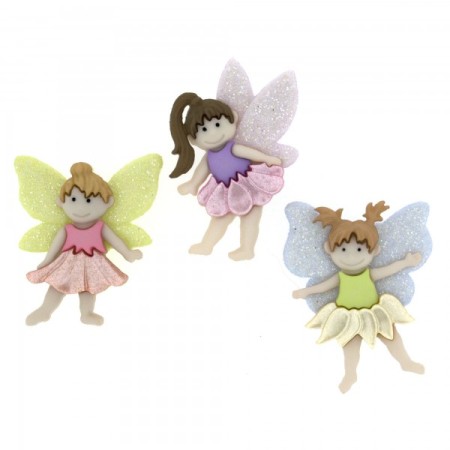 bottoni dress it up flower fairies cm 2,5x3 3 pz