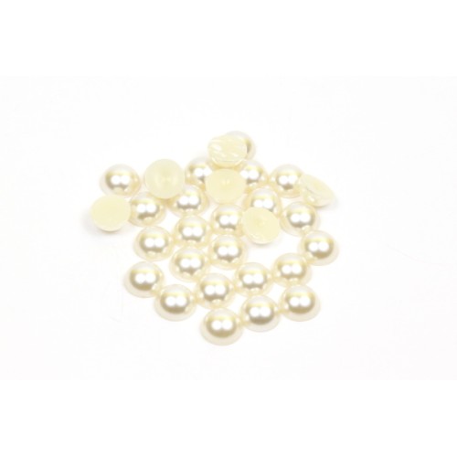 100 mezze perle piccole crema 6 mm