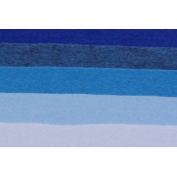 Offerta 5 fogli feltro morbido 3 mm cm 30x45 (celeste, azzurro, turchese scuro, petrolio melange, blu)