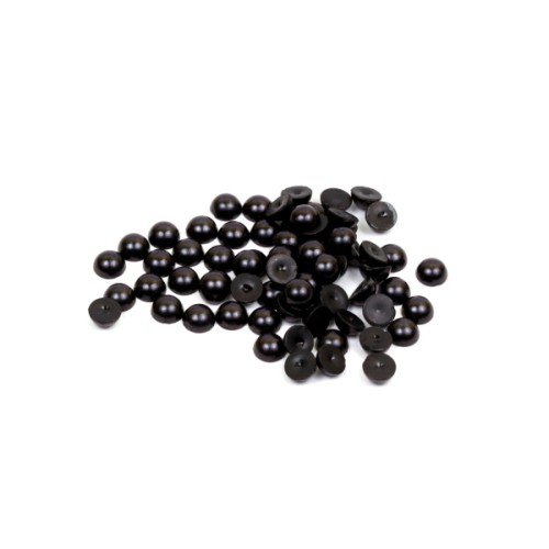 50 mezze perle medie nere 10 mm