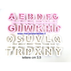 alfabeto per imprimere stampi per gomma crepla fommy