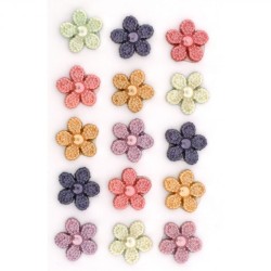 bottoni decorativi americani pearl flowers15 pz