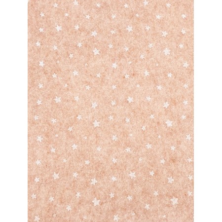 Pannolenci fondo sabbia rosata melange con stelline bianche cm 45x50