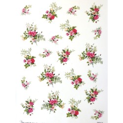 carta di riso per decoupage 30x42 mazzetti floreali