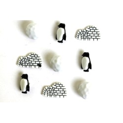 bottoni decorativi americani  penguins