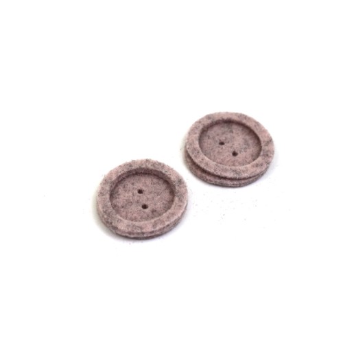 2 bottoni rosa cipria melange mm 40 a due buchi