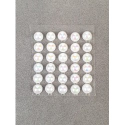 30 mezze perle medie bianche A/B 8 mm