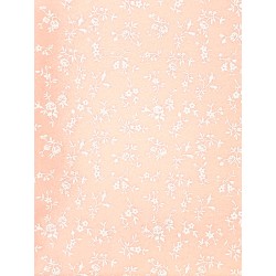 Pannolenci fondo rosa pastello con rametti e fiori bianchi cm 45x50
