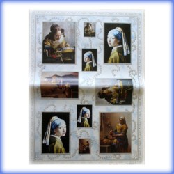 carta da decoupage cm 50x70 donna con l'orecchino di perle