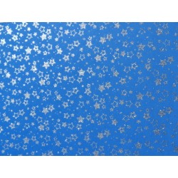 star glitter argento su sfondo bluette 60x40 h 2 mm gomma eva